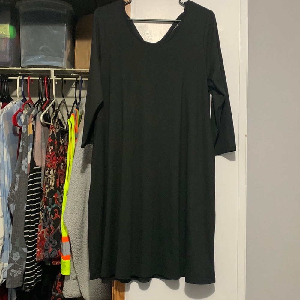 Black knee length dress